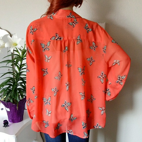 AGB Woman  Butterflies theme Shirt Sz 1X - Picture 5 of 8